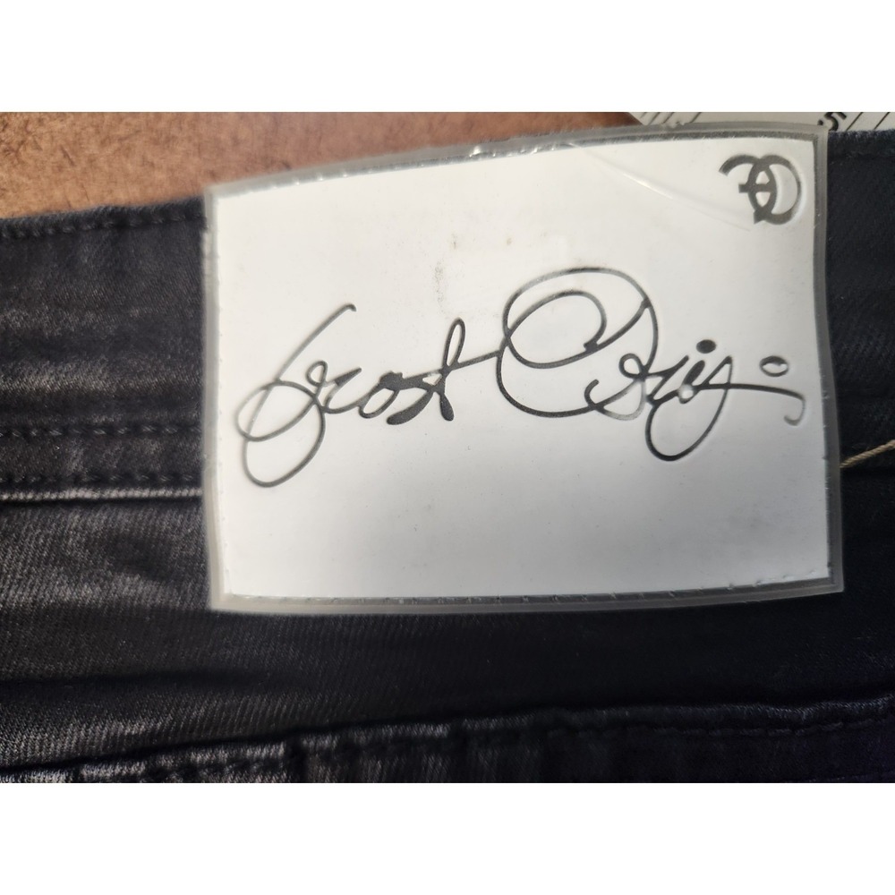 Frost Origs Distressed Patchwork Jeans Mens 32 Black Ripped Streetwear Urban - Picture 15 of 16